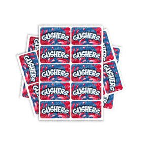 Étiquettes rectangulaires / pré-enroulées Gushers