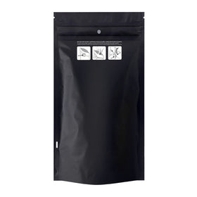Half Ounce (14g) Child Resistant Mylar Bags Black / Clear