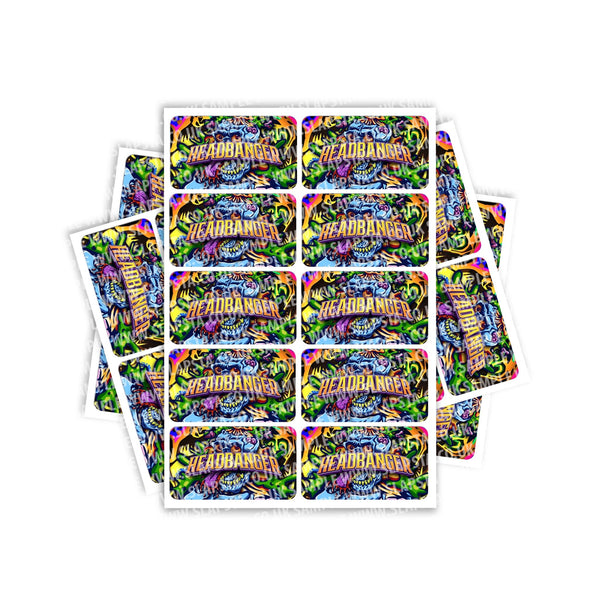 Headbanger Rectangle / Pre-Roll Labels - SLAPSTA