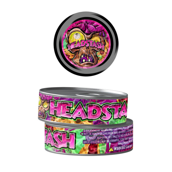 Headstash Pre-Labeled 3.5g Self-Seal Tins - SLAPSTA