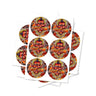 Hells Fire Circular Stickers - 2.5cm
