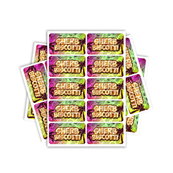 Herbs Biscotti Rectangle / Pre-Roll Labels - SLAPSTA