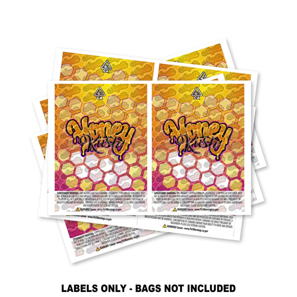 Honey Kush Mylar Bag Labels ONLY - SLAPSTA