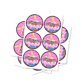 Ice Cream Cake Circular Stickers