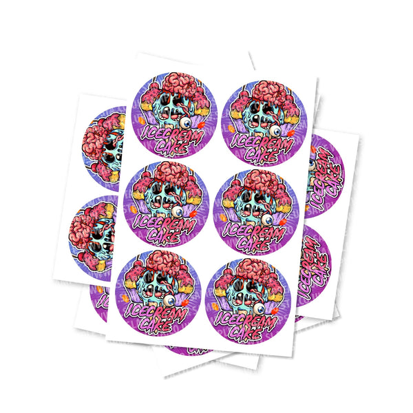 Ice Cream Cake Circular Stickers - SLAPSTA