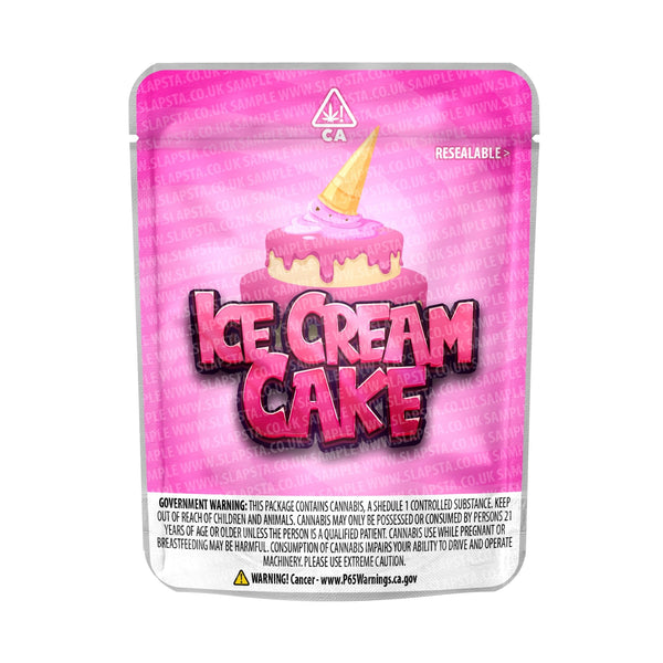 Ice Cream Cake Mylar Pouches Pre-Labeled - SLAPSTA