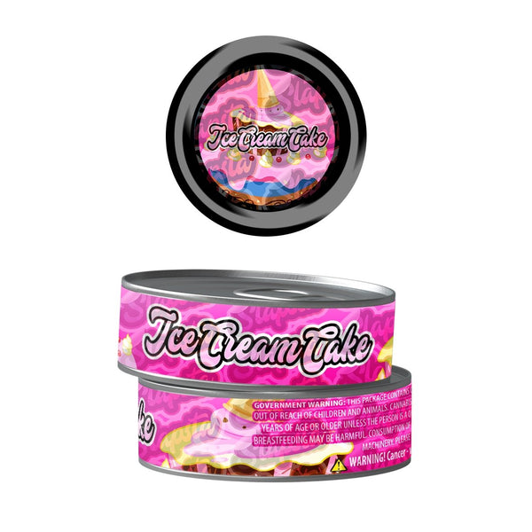 Ice Cream Cake Pre-Labeled 3.5g Self-Seal Tins - SLAPSTA