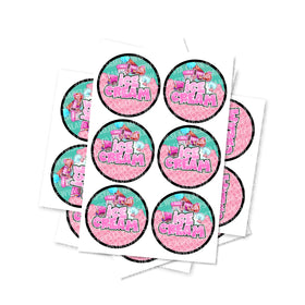 Ice Cream Circular Stickers