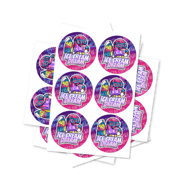 Ice Cream Dream Circular Stickers - SLAPSTA