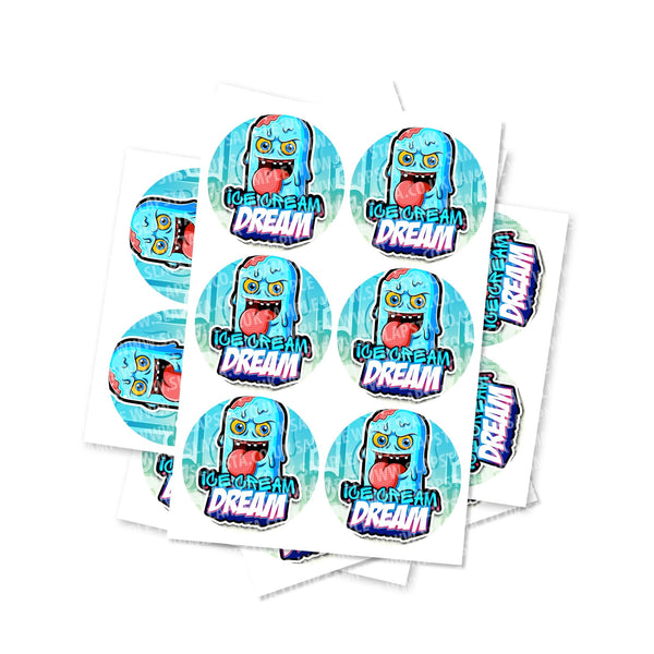 Ice Cream Dream Circular Stickers - SLAPSTA