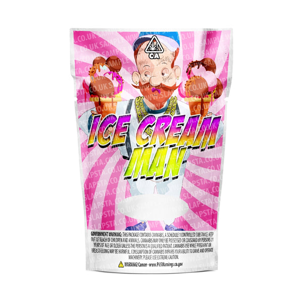 Ice Cream Man Mylar Pouches Pre-Labeled - SLAPSTA