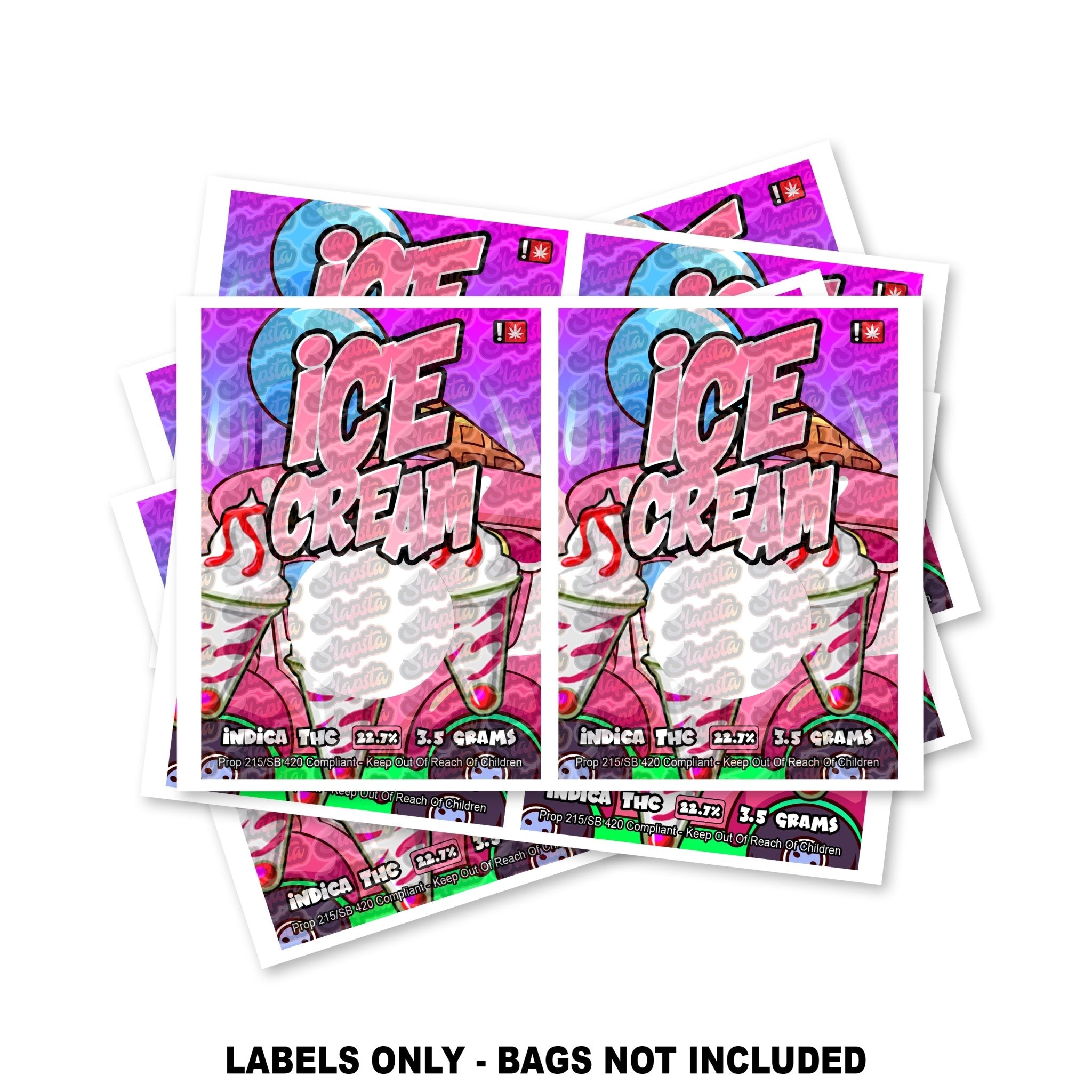 Ice bag clearance labels