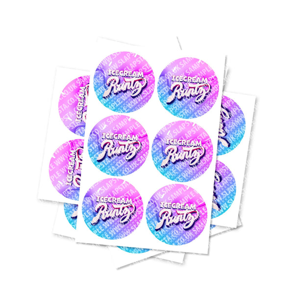 Ice Cream Runtz Circular Stickers - SLAPSTA