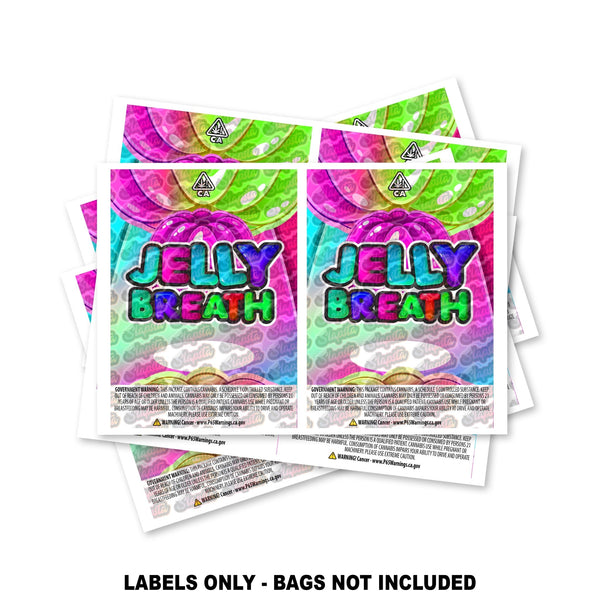 Jelly Breath Mylar Bag Labels ONLY - SLAPSTA