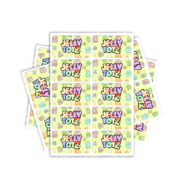 Jelly Totz Rectangle / Pre-Roll Labels - SLAPSTA