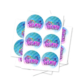 Jetfuel Gelato Circular Stickers