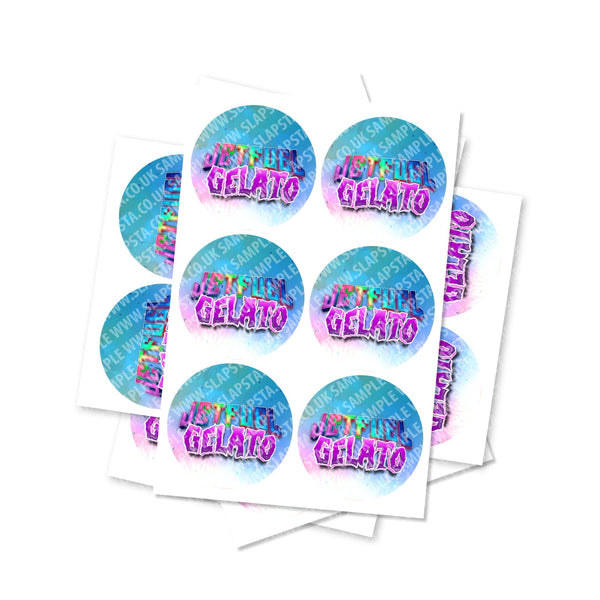 Jetfuel Gelato Circular Stickers - SLAPSTA