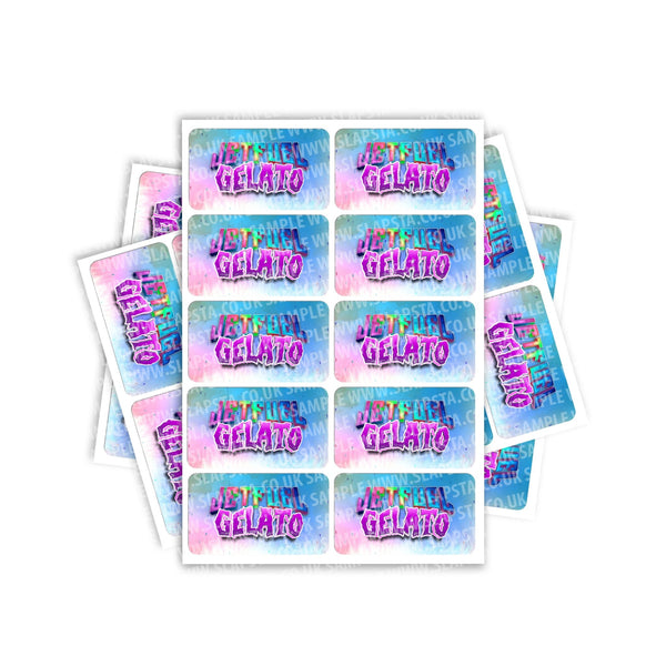 Jetfuel Gelato Rectangle / Pre-Roll Labels - SLAPSTA