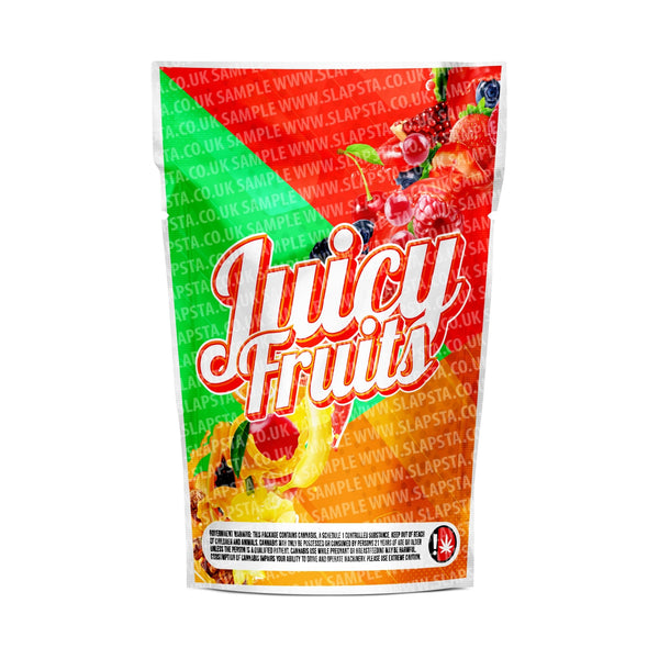 Juicy Fruits Mylar Pouches Pre-Labeled - 3.5g (1/8oz) / No / 16pcs