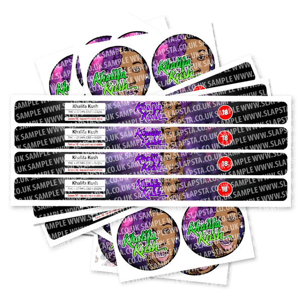Khalifa Kush Pressitin Strain Labels - SLAPSTA