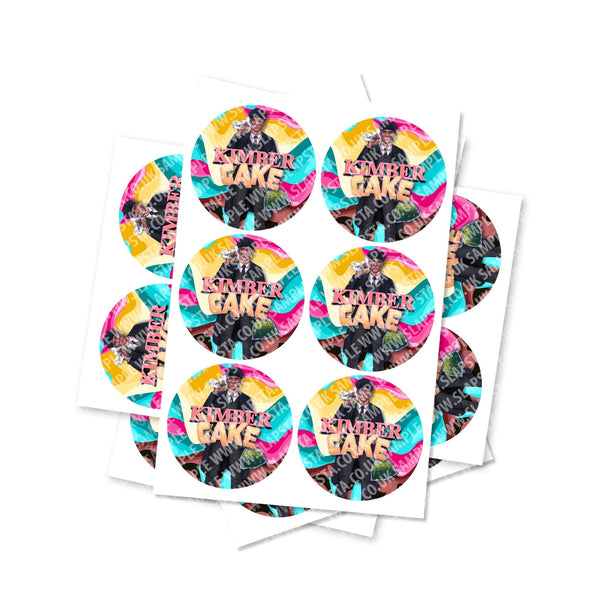 Kimber Cake Circular Stickers - SLAPSTA