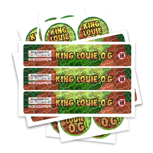 King Louie Glass Jar / Tamper Pot Labels - SLAPSTA