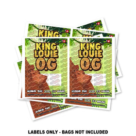 Étiquettes pour sacs Mylar King Louie OG UNIQUEMENT