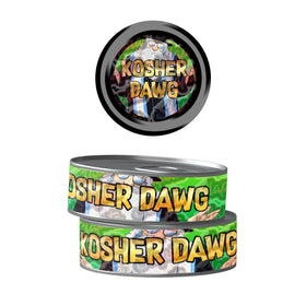 Boîtes auto-scellantes pré-étiquetées de 3,5 g de Kosher Dawg