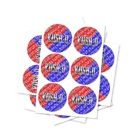 Kush D Circular Stickers