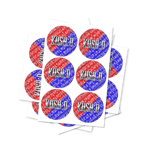 Kush D Circular Stickers - SLAPSTA