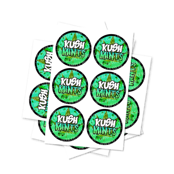 Kush Mints Circular Stickers - SLAPSTA