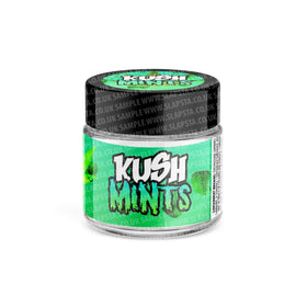 Pots en verre Kush Mints pré-étiquetés