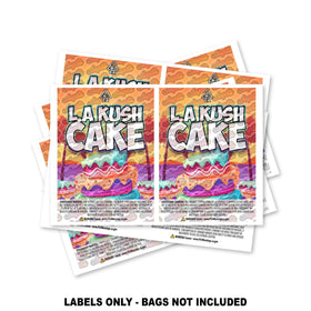 Étiquettes pour sacs Mylar LA Kush Cake UNIQUEMENT