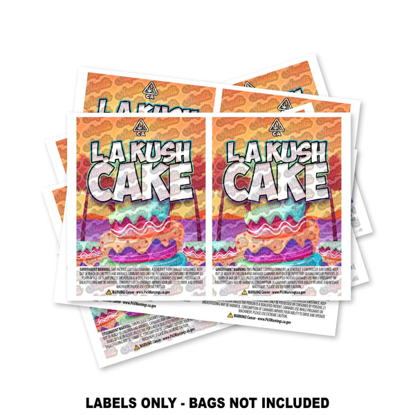 LA Kush Cake Mylar Bag Labels ONLY - SLAPSTA