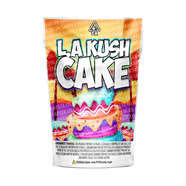 LA Kush Cake Mylar Pouches Pre-Labeled - SLAPSTA