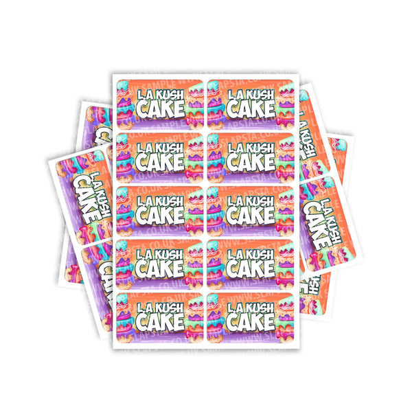 LA Kush Cake Rectangle / Pre-Roll Labels - SLAPSTA