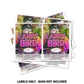 Étiquettes pour sacs Mylar Larry Bird UNIQUEMENT