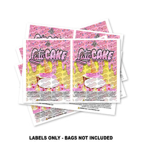 Étiquettes pour sacs Mylar Lato Cake UNIQUEMENT