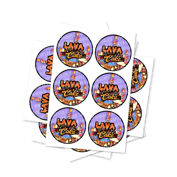 Lava Cake Circular Stickers - SLAPSTA