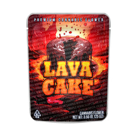 Lava Cake Mylar Pouches Pre-Labeled