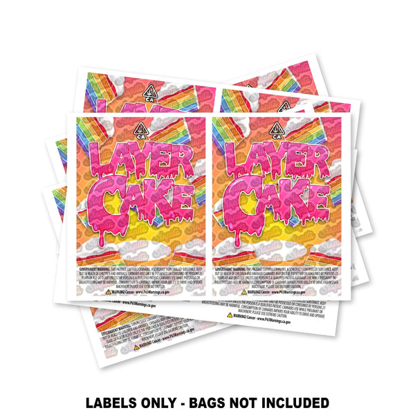 Layer Cake Mylar Bag Labels ONLY - SLAPSTA