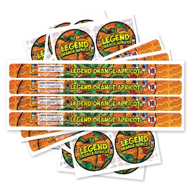 Legend Orange Apricot Pre - Labeled 3.5g Self - Seal Tins - 60pcs