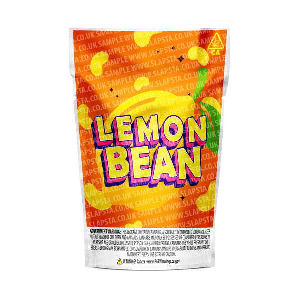 Lemon Bean Mylar Pouches Pre-Labeled - SLAPSTA