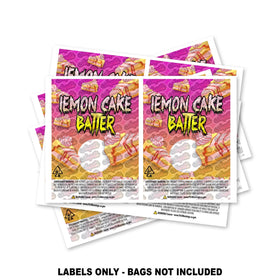 Étiquettes pour sacs Mylar pour pâte à gâteau au citron UNIQUEMENT