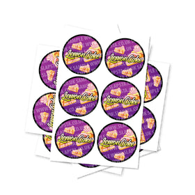 Lemon Cake Circular Stickers