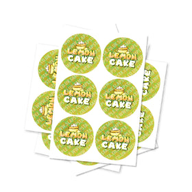 Lemon Cake Circular Stickers