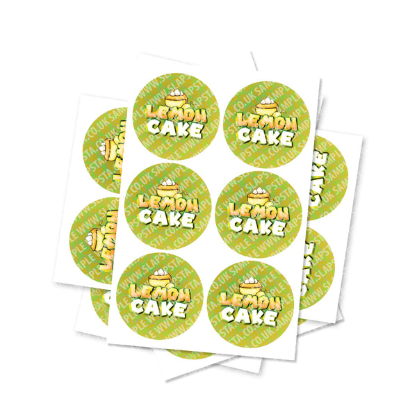 Lemon Cake Circular Stickers - SLAPSTA