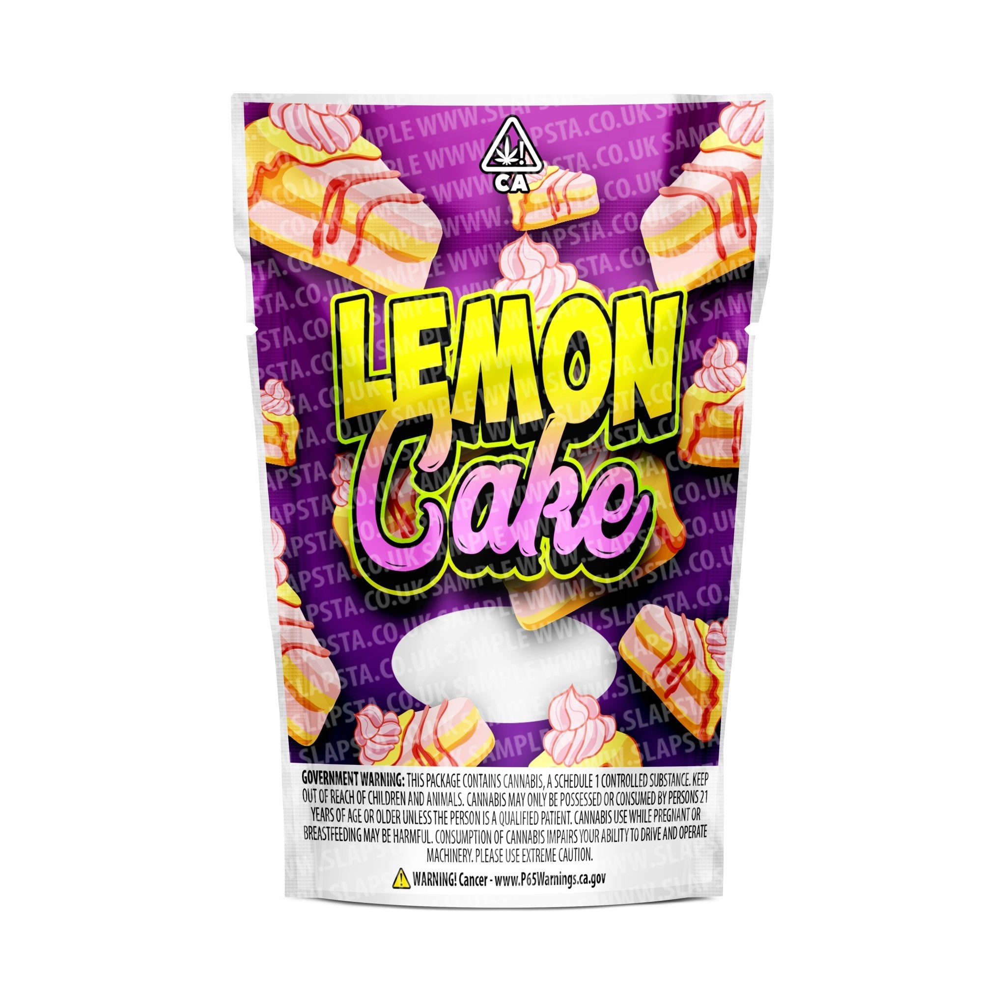 Lemon Ice Mylar Bags - Labelled or Unlabelled - Strain Labels