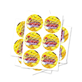 Lemon Cherry Gelato Circular Stickers