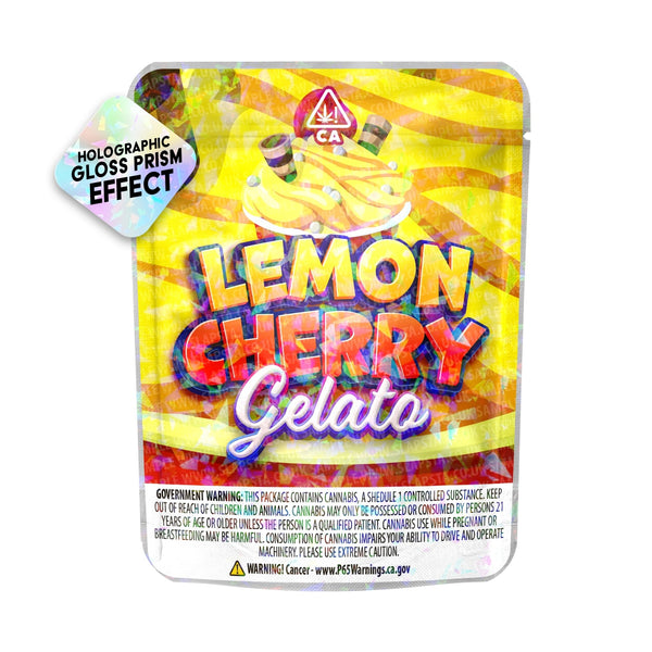 Lemon Cherry Gelato SFX Mylar Pouches Pre-Labeled - SLAPSTA